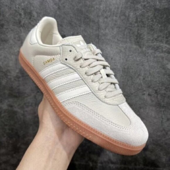 Adidas Samba OG Aluminum Gum Chalk White Beige - Picture 1 of 6